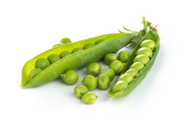 istock stalk of green peas on a white background 1160547175