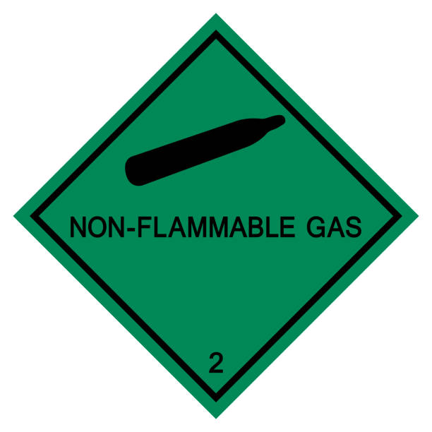 знак невоспламеняющегося газового символа isolate на белом фоне, вектор иллюстрация eps.10 - fire flame risk backgrounds stock illustrations