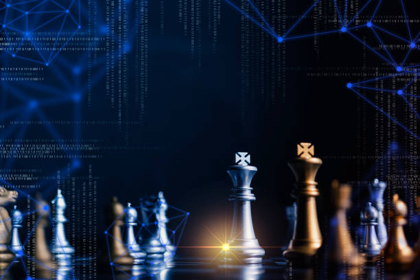 istock strategy competitive ideas concept with chess board game vintage color tone 1160549064