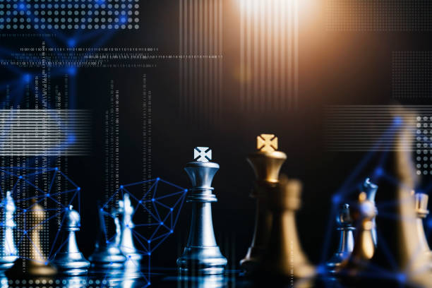 istock strategy competitive ideas concept with chess board game vintage color tone 1160549169