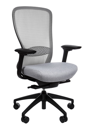 nueva silla de oficina aislada sobre fondo blanco photo