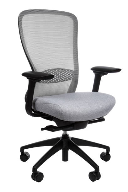 новый офисный стул изолированы на белом фоне - office chair стоковые фото и изображения