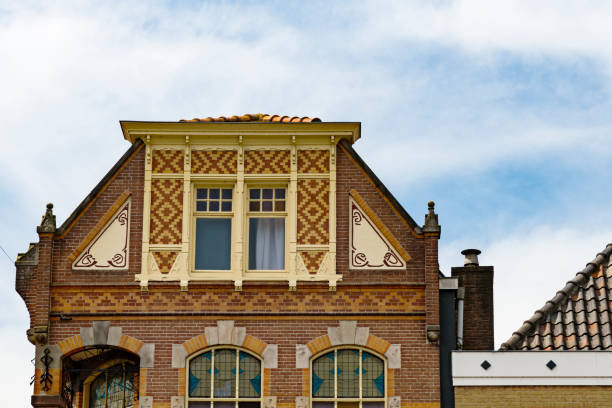 istock historical house with decorative gable in Kampen, The Netherlands. 1160552095