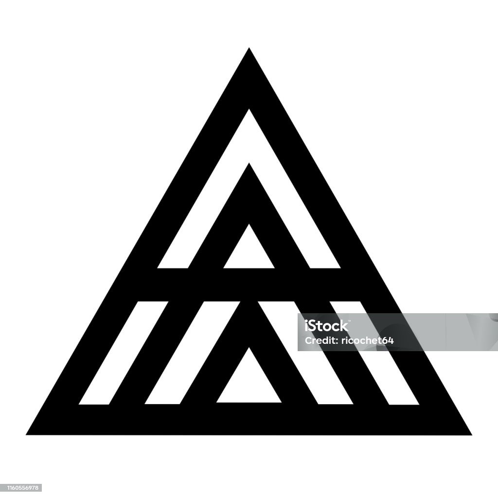 Triangle Five Line Five Triangles Symbol Stock Illustration - Download Image Now ...