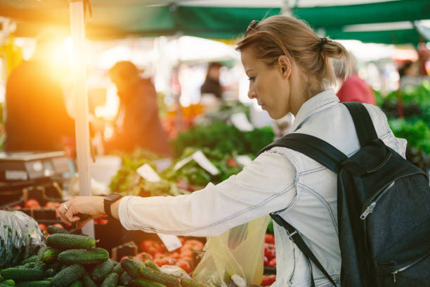 istock Shopping at Farmers' market 1160559132