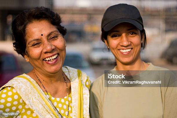 Cheerful Indian Asian Mother Daughter Female Woman People Horizontal Outdoor Stock Photo - Download Image Now