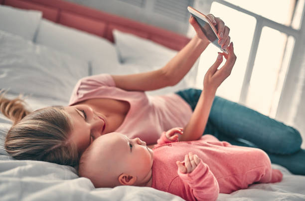 Mother with baby girl