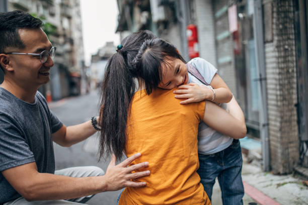 istock Mother and cute daughter hugging 1160562549
