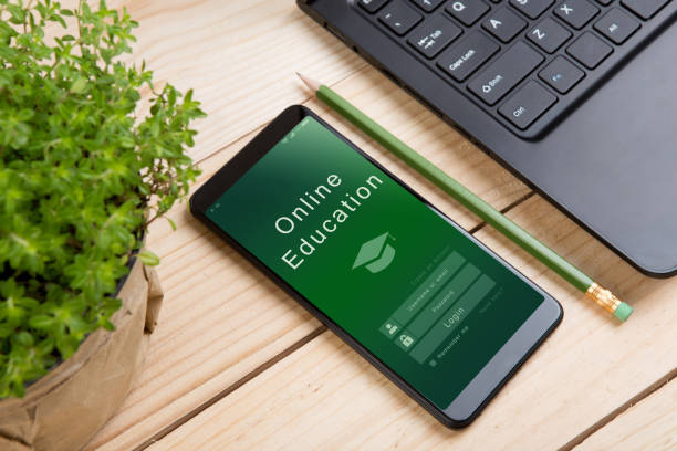 istock E - learning concept, online education login or registration screen design 1160562985