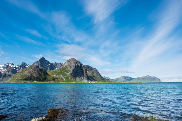istock view on the mountains and fjord .Flakstad 1160564769