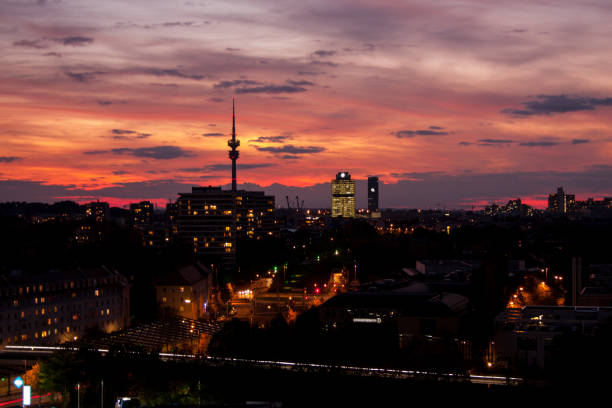 istock View to Munich city in the night 1160564793