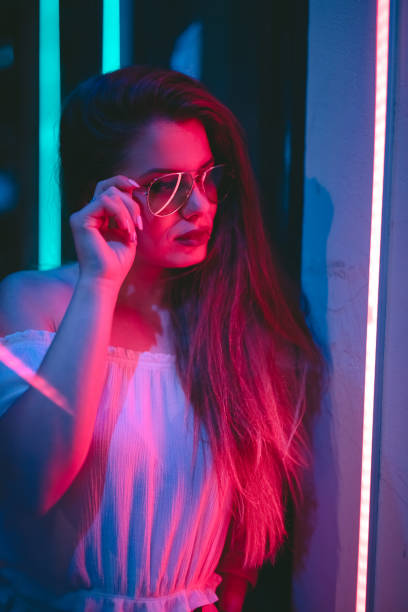 istock Woman and neon light 1160564910