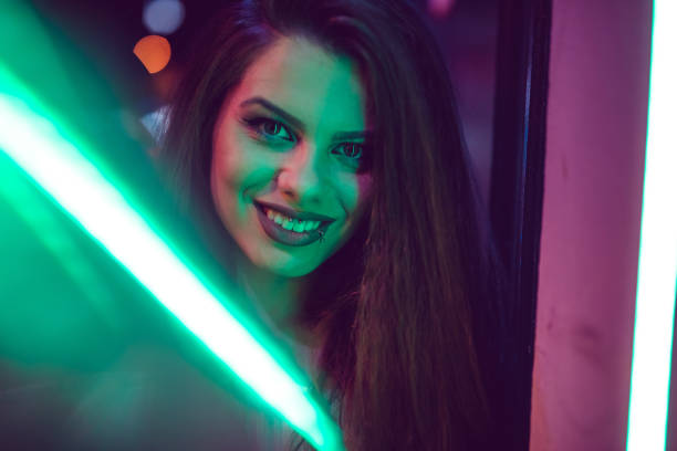 istock Woman and neon light 1160565405