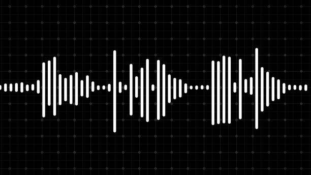 Digital touch screen sound voice analyzes element option. IOT HUD dashboard for smart future tech monitor display 3D rendering simulation.
