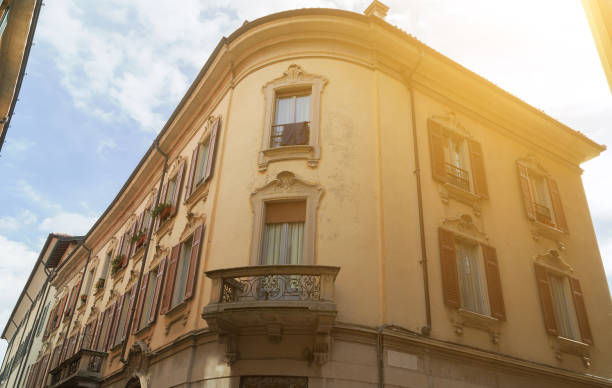 istock Typical italian street in Como town. 1160571148