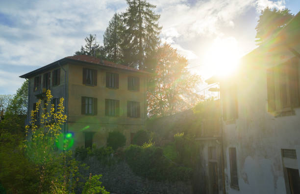 istock Old houses in Brunate city. 1160571173