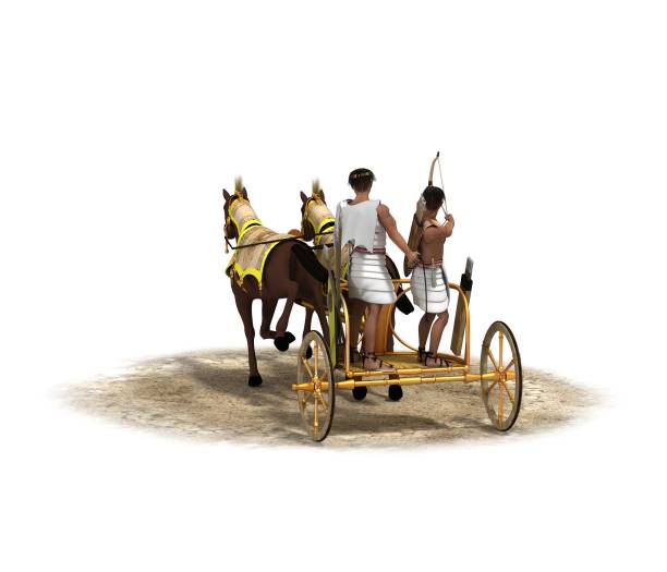 3d render, persian chariot, illustration