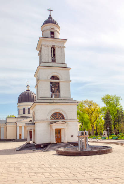 istock Bell tower in Chisinau downtown 1160572153