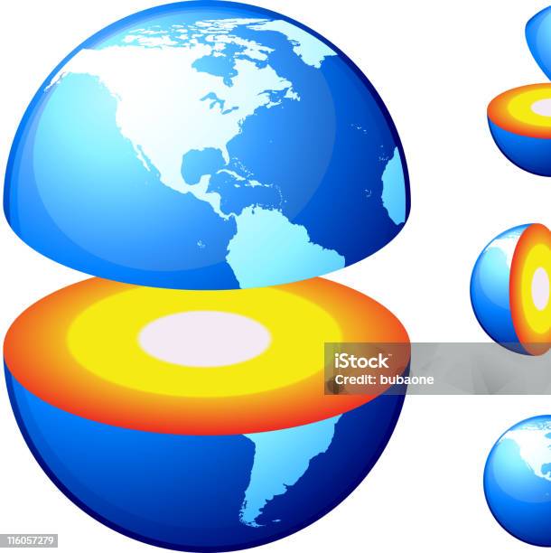 Erde Core Stock Vektor Art und mehr Bilder von Globus - Globus, Planet Erde, Amerikanische Kontinente und Regionen