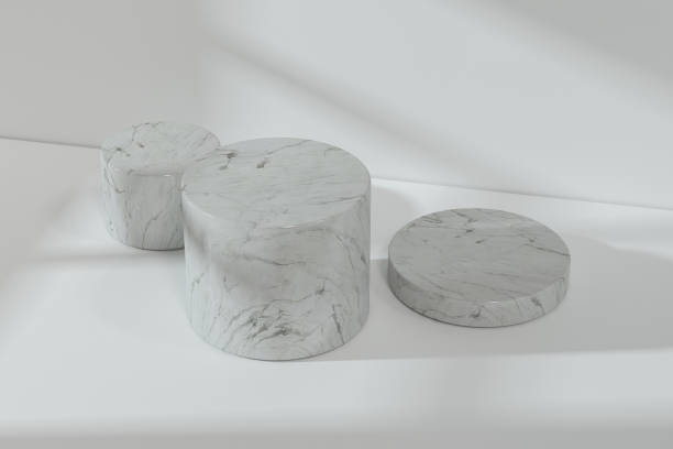 istock the platform for product presentation in a empty room, 3d rendering 1160573766