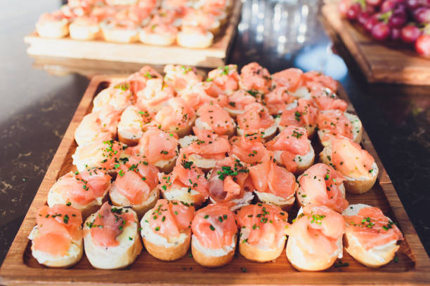 istock Canapes with smoked salmon and cream cheese. 1160576252