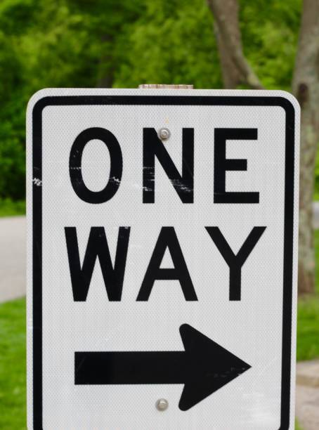 Black and White Road Sign