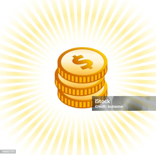 Moedas No Fundo Vector Royaltyfree Com Efeito De Brilho - Arte vetorial de stock e mais imagens de Atividade bancária