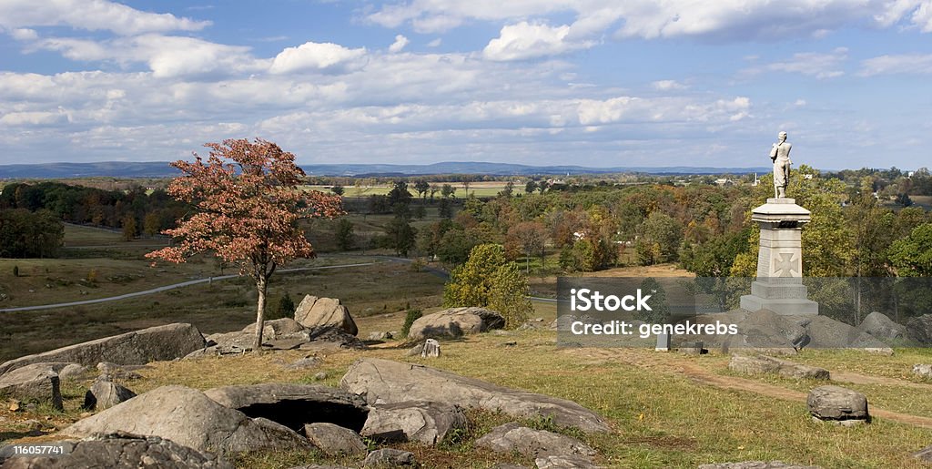 Vue depuis peu partie des meilleurs à Gettysburg - Photo de Gettysburg libre de droits