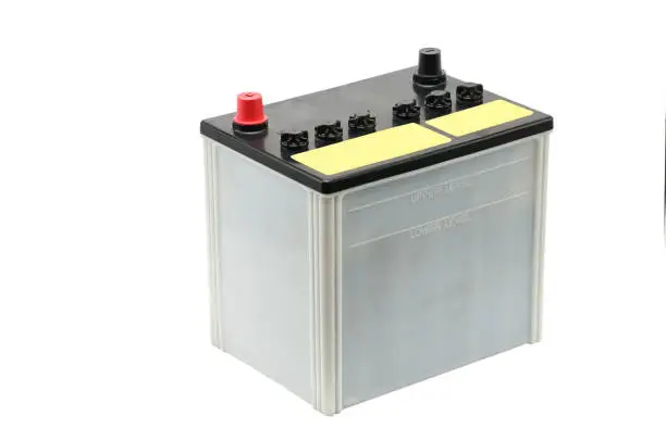 Photo of Car battery on a white background