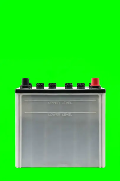 Photo of Car battery on a white background