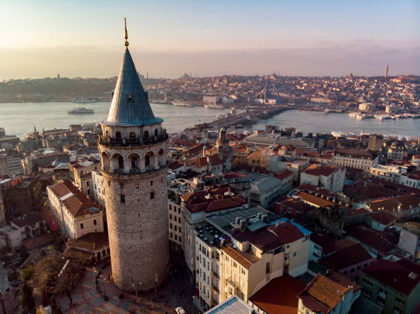 galata tower - galata tower stock-fotos und bilder