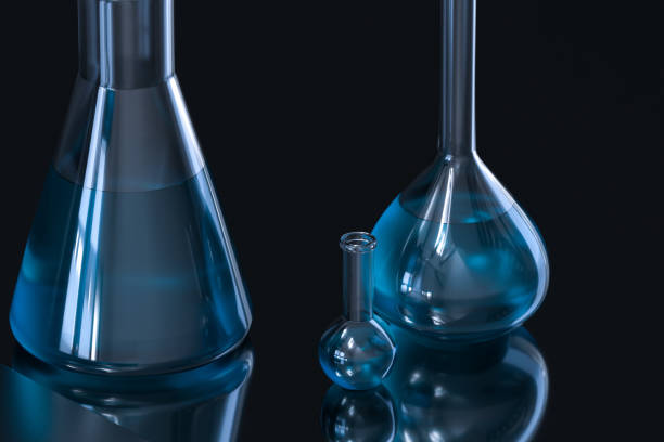 istock Chemical instruments and reagents in the lab, 3d rendering. 1160583140