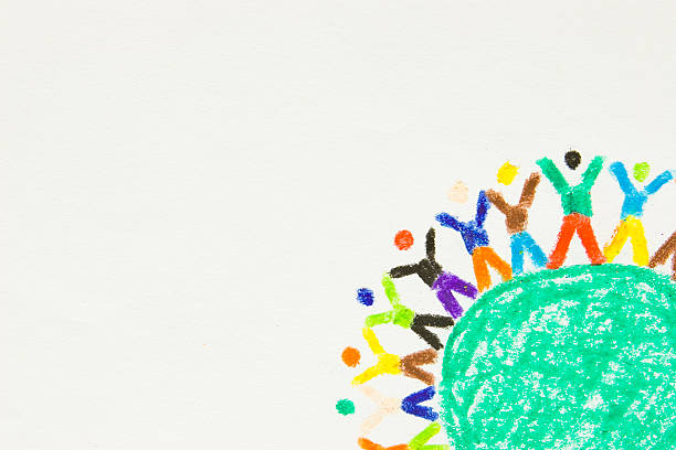 unità - child art childs drawing painted image foto e immagini stock