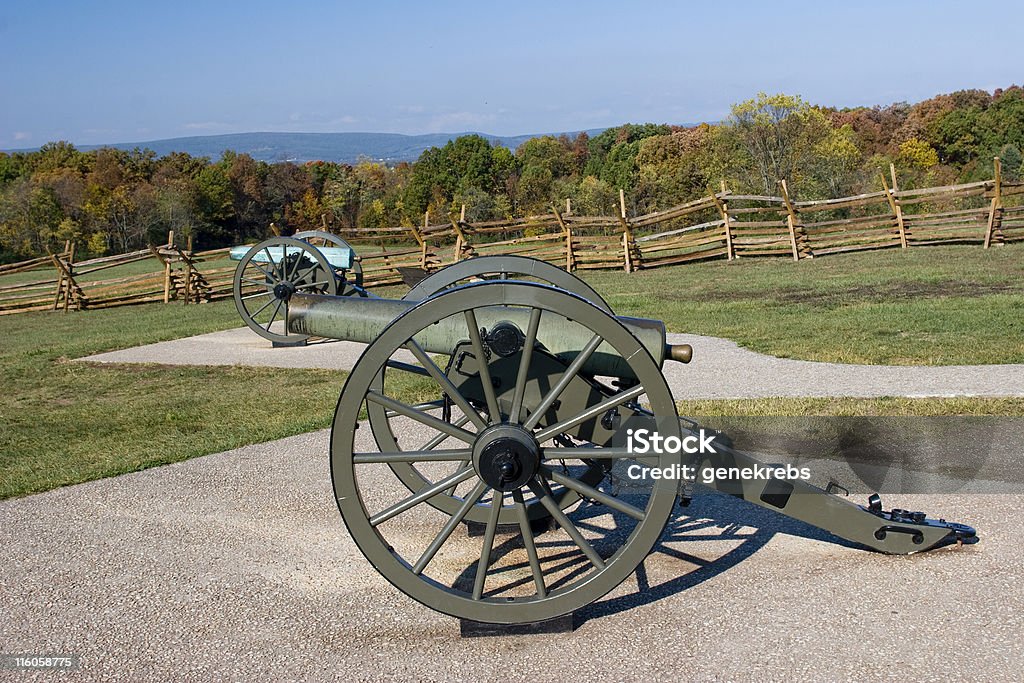 Wojna domowa Cannon w Gettysburg - Zbiór zdjęć royalty-free (Armata)