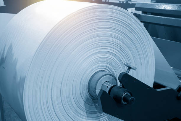 istock The roll of material for plastic bag manufacturing process. 1160591794