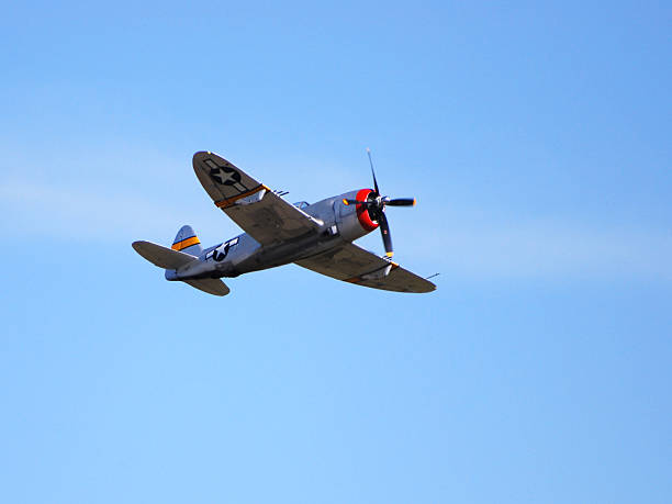 istock WWII fighter P47 Thunderbolt airplane flying 116059300