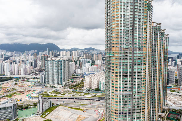 istock Crowded apartment block in Hong Kong 1160594568