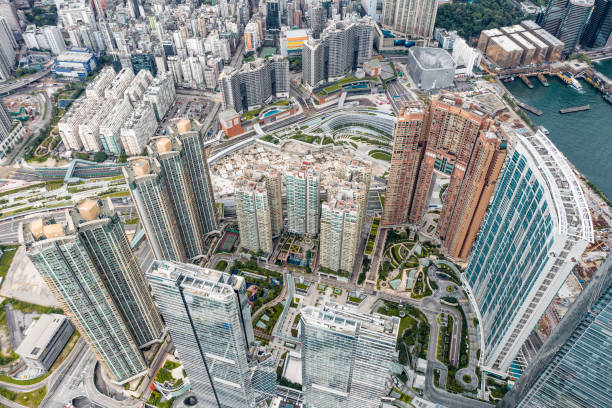 istock Crowded apartment block in Hong Kong 1160594686