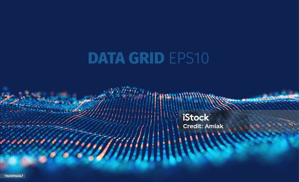 Data Grid Vector Abstract Background Binary Code Structure Stock ...