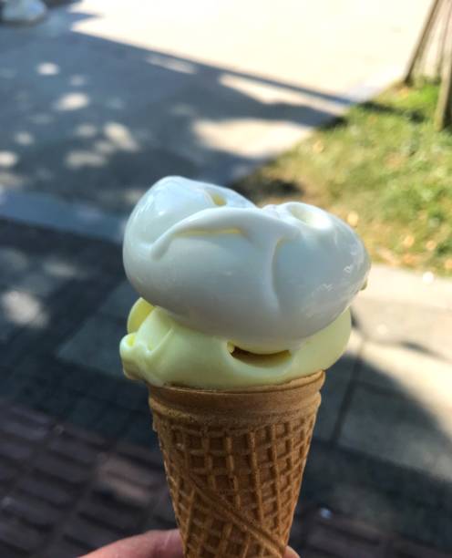 istock Turkish icecream in cone with lemon 1160600908