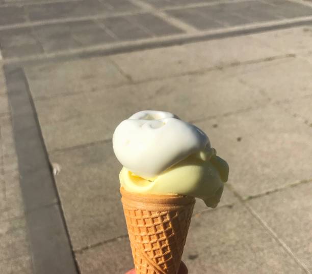 istock Turkish icecream in cone with lemon 1160600912