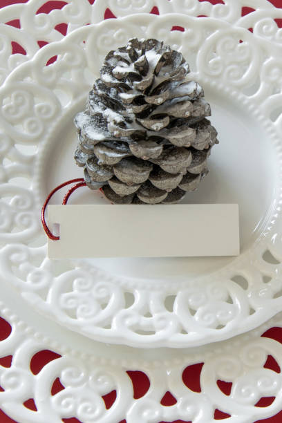 istock Preparations about arranging the table for winter holidays. Winter decoration, DIY 1160603809