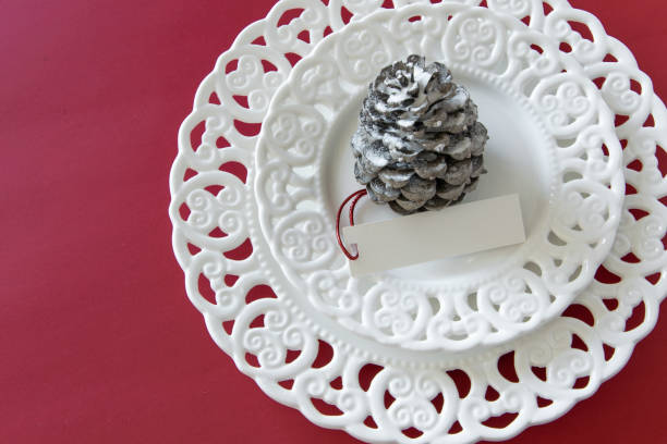istock Preparations about arranging the table for winter holidays. Winter decoration, DIY 1160603810