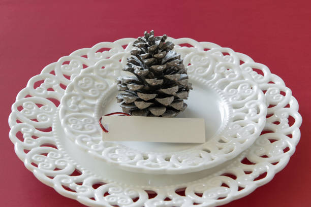 istock Preparations about arranging the table for winter holidays. Winter decoration, DIY 1160603812