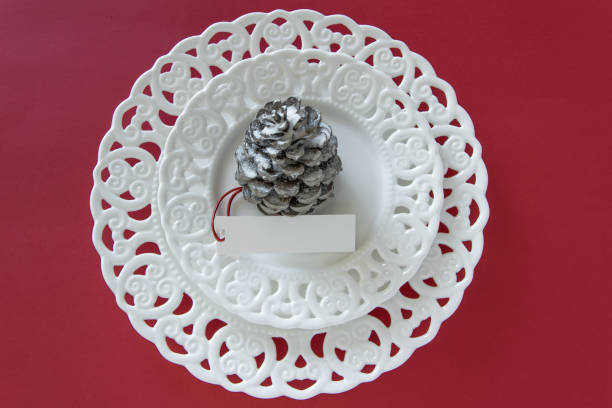 istock Preparations about arranging the table for winter holidays. Winter decoration, DIY 1160603814