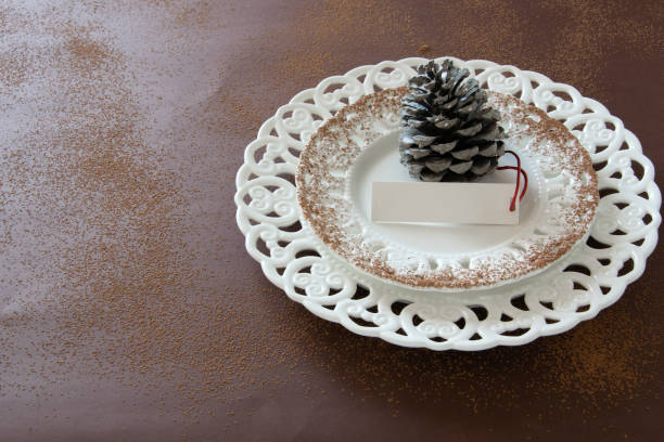 istock Preparations about arranging the table for winter holidays. Winter decoration, DIY 1160606925