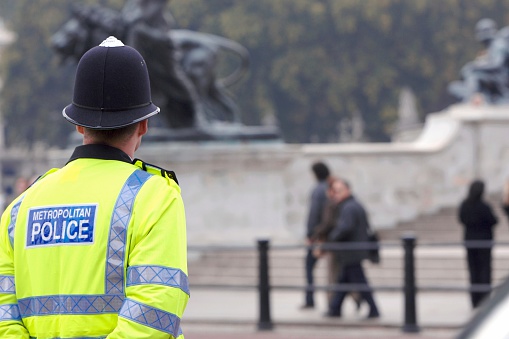 London - United Kingdom - May 01, 2023. \nSecurity measures in the Buckingham Palace area.