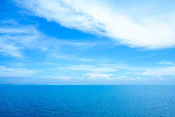 istock Calm Sea Ocean and light blue sky Background. 1160607721