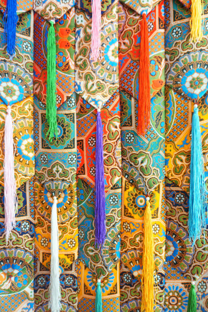 istock Oriental pattern decoration on the fabric, colorful 1160608245