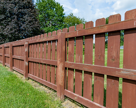 reddish brown fence